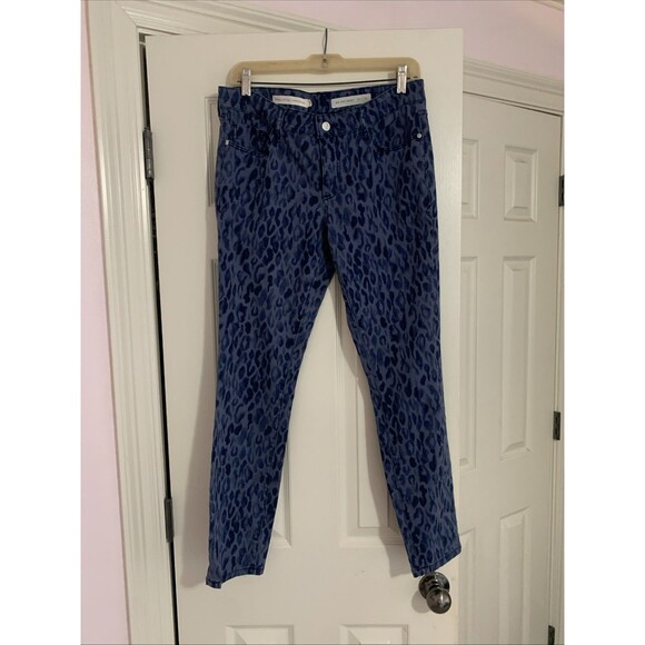 Anthropologie Pilcro And The Letterpress Leopard Mid Rise Skinny Jeans Womens 29 - Picture 2 of 6